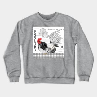 Plaid Country Rooster C Crewneck Sweatshirt